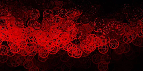 Fondo Vector Rojo Oscuro Con Símbolos Ocultos Ilustración Abstracta Con — Vector de stock