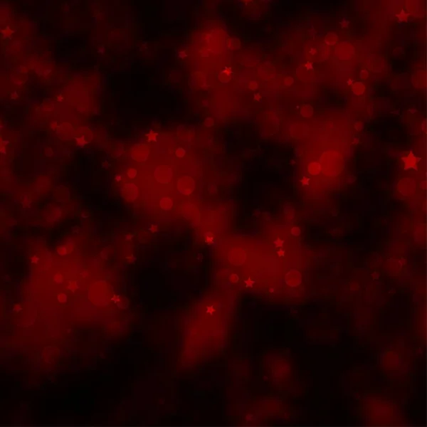 Çemberleri Yıldızları Olan Koyu Kırmızı Bir Vektör Renkli Noktalı Soyut — Stok Vektör