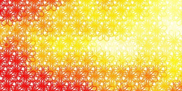 Světle Oranžové Vektorové Pozadí Ohnutými Čarami Barevná Ilustrace Abstraktním Stylu — Stockový vektor