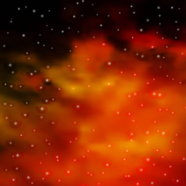 Sötét Narancs Vektor Textúra Gyönyörű Csillagokkal Dekoratív Illusztráció Csillagokkal Absztrakt — Stock Vector