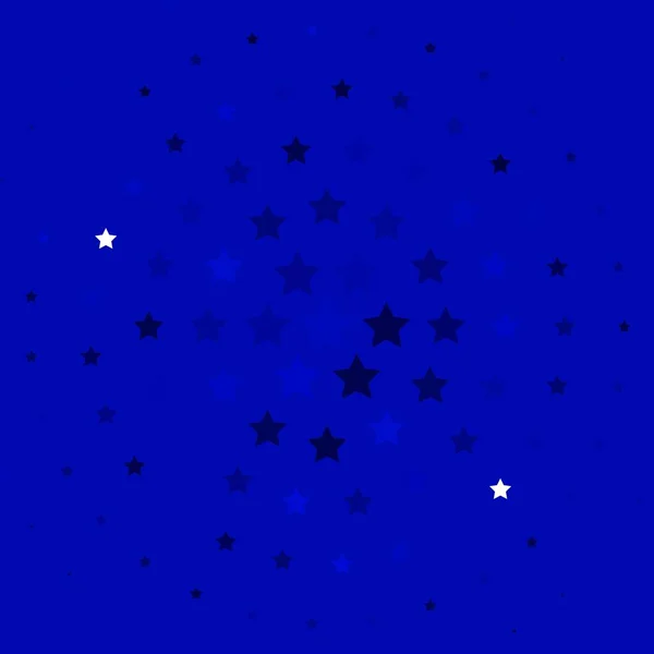 Luz Azul Fundo Vetorial Com Estrelas Coloridas Ilustração Decorativa Com —  Vetores de Stock