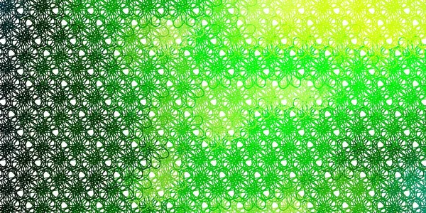 Vert Clair Texture Vectorielle Jaune Avec Des Courbes Échantillon Lumineux — Image vectorielle