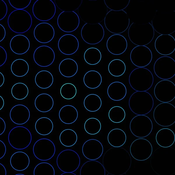 Modèle Vectoriel Bleu Foncé Avec Cercles Illustration Avec Ensemble Sphères — Image vectorielle