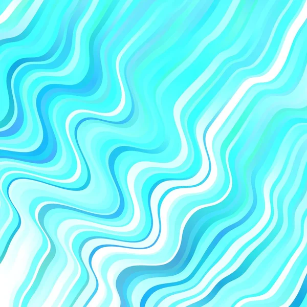 Bleu Clair Fond Vectoriel Vert Avec Des Lignes Courbées Échantillon — Image vectorielle