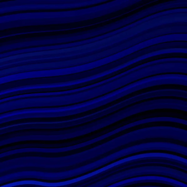 Plantilla Vectorial Azul Oscuro Con Líneas Curvas Ilustración Colorida Con — Vector de stock