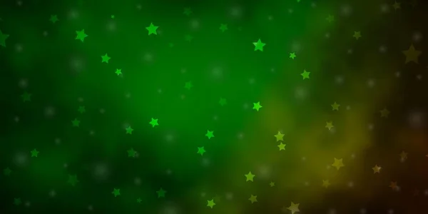 Diseño Vectorial Verde Oscuro Con Estrellas Brillantes — Vector de stock