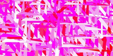 Açık pembe vektör arkaplanı, üçgenler, çizgiler. Soyut tarzda, üçgen ve çizgilerle basit bir tasarım. Reklamlarınıza basit bir ekleme..