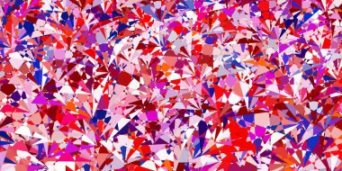 Açık mavi, üçgen şekilli kırmızı vektör şablonu. Soyut tarzda, üçgen ve çizgilerle basit bir tasarım. İniş sayfaları.