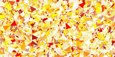 Açık yeşil, üçgen formlu kırmızı vektör düzeni. Renkli üçgenler aralığıyla soyut bir illüstrasyon. Reklamlar için şablon.