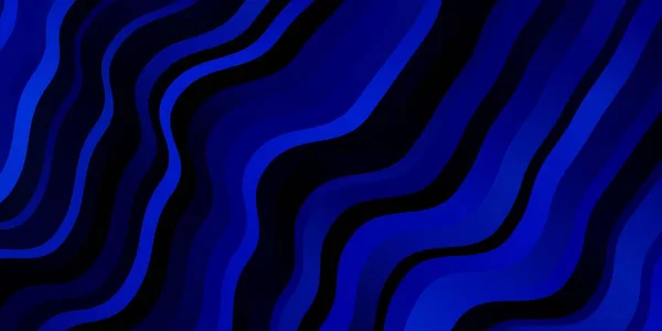 Dark Blue Vektorvorlage Mit Kurven — Stockvektor