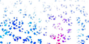 Açık mavi, Memphis şekilli kırmızı vektör dokusu. Soyut tarzda, gradyan formlarda basit tasarım. Web siteniz için basit illüstrasyon.