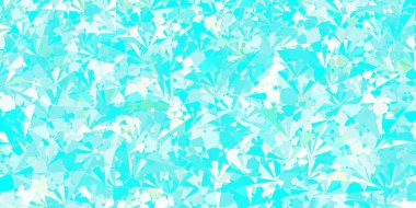 Açık mavi, üçgen formlu yeşil vektör düzeni. Modern tarzda üçgen şekilli akıllı soyut çizimler. Terfi modelleri.