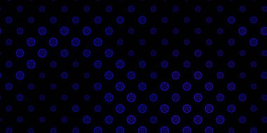 Koyu mor, ezoterik işaretli pembe vektör şablonu. Cadılık formlarıyla soyut tarzda geçmişe dönük tasarım. Gizemli, mistik tasarımlar için arkaplan.