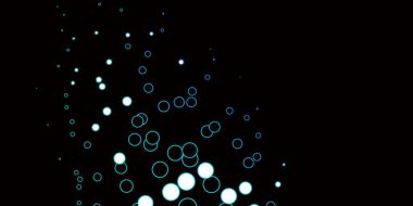 Koyu mavi, daireli yeşil vektör şablonu.