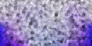 Altıgen şekilli açık mor vektör düzeni. Renkli basit altıgenli yaratıcı bulanık arkaplan. Marka kitabın..