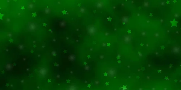 Textura Vectorial Verde Claro Con Hermosas Estrellas — Vector de stock