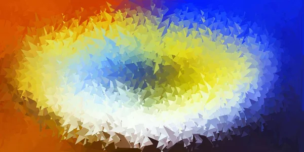 Cahaya Biru Kuning Vektor Poligonal Pola Ilustrasi Abstrak Modern Dengan - Stok Vektor