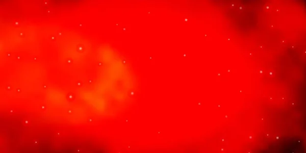 Светло Красный Желтый Векторный Фон Маленькими Большими Звездами — стоковый вектор