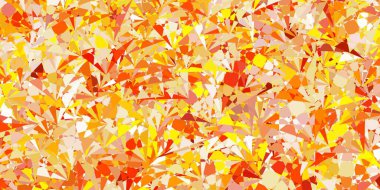 Rastgele üçgenli açık sarı vektör dokusu. Soyut renkli üçgen şekilli illüstrasyon. Duvar kağıtlarınız için tasarım.