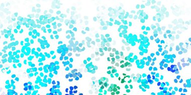 Açık mavi, kaotik şekilli yeşil vektör arkaplanı. Soyut tarzda renkli şekilli bir illüstrasyon. Duvar kağıdı seti için zarif tasarım.