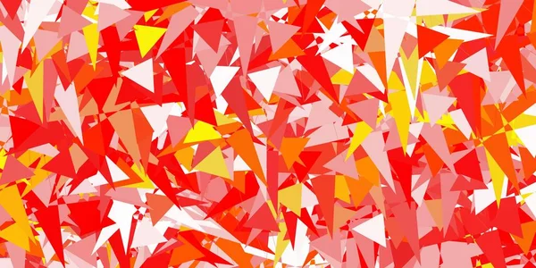 Jasnopomarańczowy Wzór Wektora Wielobocznych Kształtach Ilustracja Abstrakcyjnymi Kolorowymi Trójkątami Wzór — Wektor stockowy