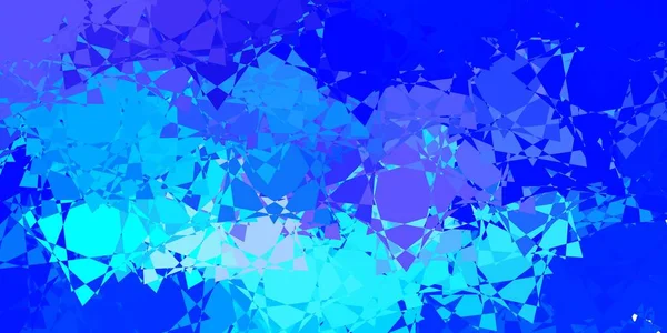 Hellrosa Blauer Vektorhintergrund Mit Dreiecken Prächtige Abstrakte Illustration Mit Dreieckigen — Stockvektor