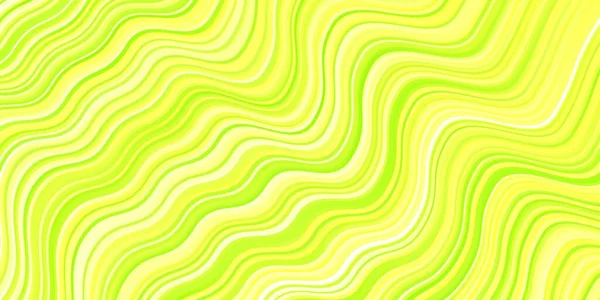 Vert Clair Disposition Vectorielle Jaune Avec Des Courbes Illustration Colorée — Image vectorielle
