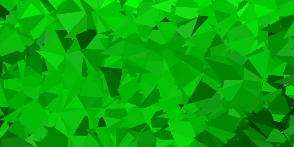 Verde Claro Patrón Mosaico Triángulo Vector Amarillo Ilustración Abstracta Colorida — Vector de stock