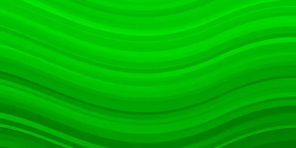 Fond Vectoriel Vert Clair Avec Lignes Courbes — Image vectorielle