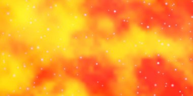 Güzel yıldızlı açık turuncu vektör dokusu. Soyut tarzda renkli bir illüstrasyon ve değişken yıldızlar. İş tanıtımınız için tasarım.