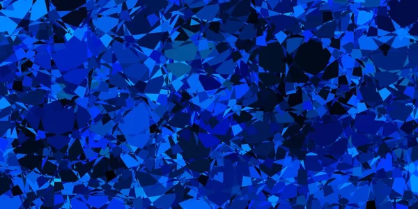Темно Синий Векторный Фон Полигональными Формами Великолепная Абстрактная Иллюстрация Треугольными — стоковый вектор