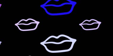 Kadın hakları sembollü koyu mor vektör dokusu. Modern stilde eğilim gösteren renkli feminizm sembolleri. Duvar kağıtları için zarif tasarım.