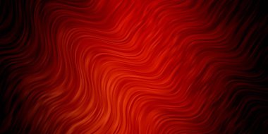 Eğri çizgileri olan koyu turuncu vektör arka planı. Yaylı basit bir şekilde gradyan çizimi. İş broşürleri, broşürler için desen