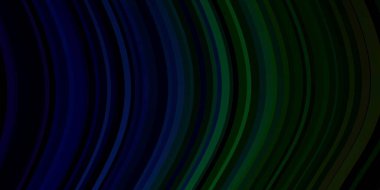 Koyu mavi, kıvrımlı yeşil vektör deseni.