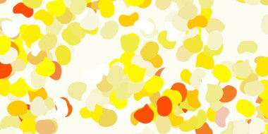 Kaotik şekilli açık sarı vektör arkaplanı. Soyut tarzda renkli şekilli bir illüstrasyon. Duvar kağıdı seti için zarif tasarım.