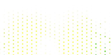 Açık yeşil, noktalı sarı vektör arkaplan. Doğa tarzında renkli noktaları olan soyut illüstrasyon. İş ilanları için şablon.