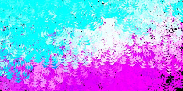 Hellblaue Grüne Vektorschablone Mit Kristallen Dreiecken Schöne Illustration Mit Dreiecken — Stockvektor