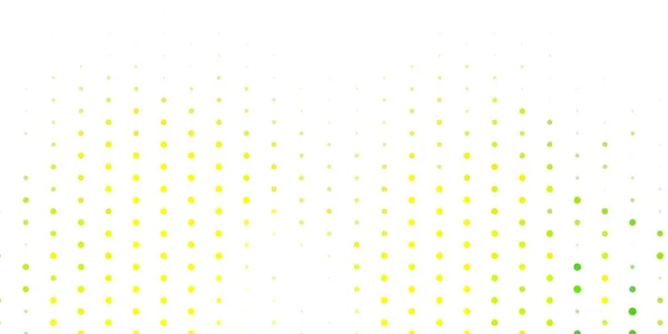 Hellgrüner Gelber Vektorhintergrund Mit Punkten Abstrakte Illustration Mit Bunten Flecken — Stockvektor