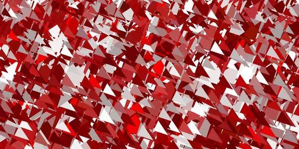 Hellroter Vektorhintergrund Mit Dreiecken Dreiecksformen Mit Farbenfrohem Verlauf Abstrakten Stil — Stockvektor