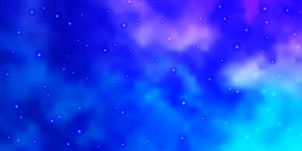 Licht Roze Blauwe Vector Achtergrond Met Kleurrijke Sterren — Stockvector