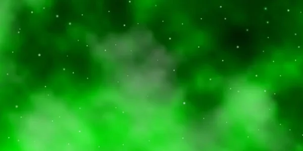 Světle Zelená Vektorová Textura Krásnými Hvězdami — Stockový vektor