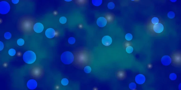 Textura Vetorial Azul Claro Com Círculos Estrelas — Vetor de Stock