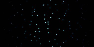 Parlak yıldızlı koyu mavi vektör düzeni.