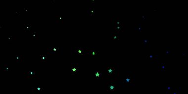 Koyu mavi, parlak yıldızlı yeşil vektör düzeni.