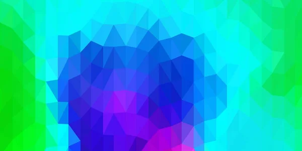 Licht Multicolor Vector Gradiënt Polygon Behang Illustratie Gebroken Glazen Stijl — Stockvector