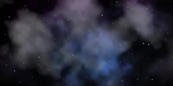 Layout Vetorial Blue Escuro Com Estrelas Brilhantes — Vetor de Stock