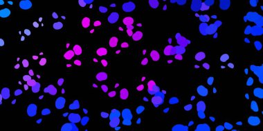 Koyu mavi, kırmızı vektör arkaplan ve kaotik şekiller. Soyut tarzda, gradyan formlarda basit tasarım. İşiniz için akıllı tasarım.