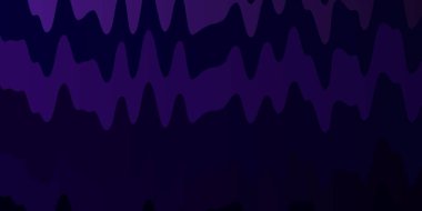 Eğri çizgileri olan koyu mor vektör arkaplanı.