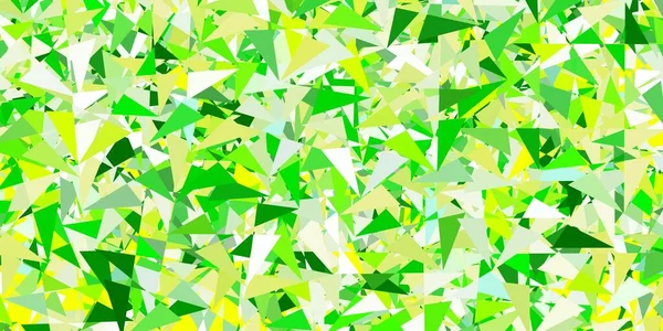 Ανοιχτό Πράσινο Κίτρινο Διανυσματικό Φόντο Τρίγωνα Υπέροχη Αφηρημένη Απεικόνιση Τριγωνικά — Διανυσματικό Αρχείο