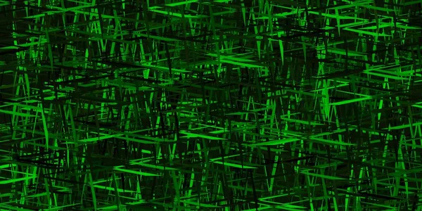 Темно Зелене Векторне Компонування Плоскими Лініями Блискуча Абстрактна Ілюстрація Барвистими — стоковий вектор